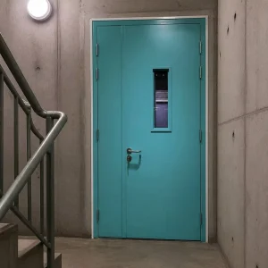 Steel Fire-Rated Double Door Manufacturer, WH Certified, 20-180 Minute, with Vision Lite for Apartment Office Commercial Building