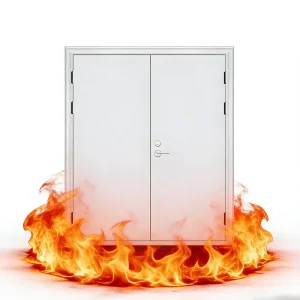 Steel Fireproof Door, 1.5-Hour Structural Integrity, Sound Insulation, Flame and Smoke Protection, Gym Use