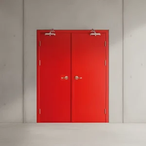 Steel Fireproof Doors for Industrial and Commercial Buildings, Hospitals, and Hotels, 90/180 Minutes, Thermal Insulation