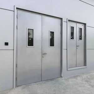 Steel Fireproof Flat Door 0.8-1.0mm Steel Plate Commercial Residential