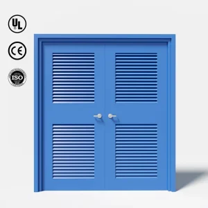 Steel Fireproof Security Door with Glass Vision Panel, 90-Minute Rated, for Schools and Offices