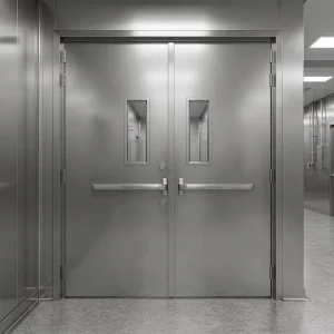 Steel Fireproof Security Door with Modern Design Push-Pull Opening for Home Use