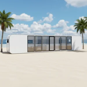 Steel Frame Waterproof Cabin 20ft 40ft Outdoor Prefab Tiny Pod Cabin House