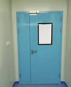 Steel Indoor Purification Door for Hospital Laboratories, Soundproof Cleanroom Door