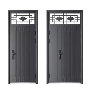 Steel Security Anti-Theft Exterior Front Door for Villas with Modern Chinese Design and Waterproof Finish