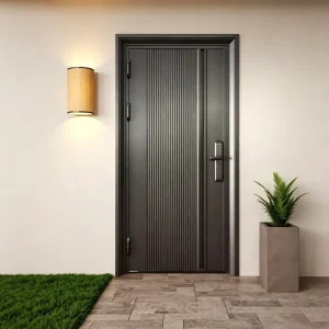 Steel Security Door, Flat Design, Custom Colors, for Villas and Residences