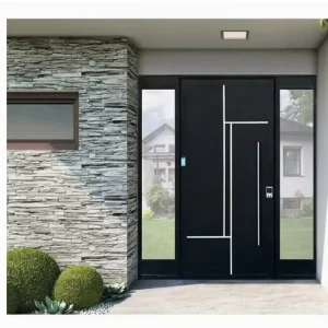 Steel Security Door, Multi-Point Lock, Hurricane-Proof, Modern Building Use