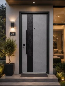 Steel Security Door for House Exterior Front Entry Metal Door