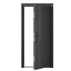 Steel Security Entrance Door, Modern Exterior Swing Door for House