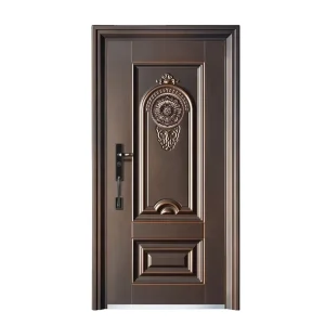 Steel Security Entry Door Gate with Anti-Theft Feature, Painted Finish for Villa Exterior