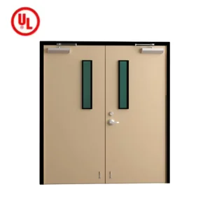 Steel Security Fire Door EN Standard 120 Minutes Fire Rated Stainless Steel Interior Finish