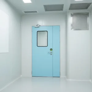 Steel Unequal Double Swing Airtight Cleanroom Door for Pharmaceutical Factory Laboratory GMP Workshop
