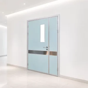 Steel Unequal Double Swing Door Airtight Cleanroom Door for Pharmaceutical Factory Laboratory GMP Workshop
