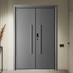 Steel and Aluminum Anti-Theft Pivot Entrance Door for Hotel or Villa Customizable Exterior Door