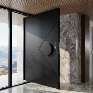 Steel and Aluminum Security Anti-Theft Front Pivot Entrance Door