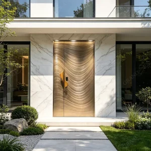 Steel and Aluminum Security Pivot Door for Villa House Main Entrance