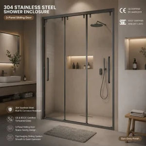 Straight 3-Linkage Top-Hung Sliding Shower Enclosure