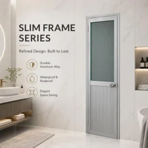 Sturdy Thin-Frame Aluminum Glass Door for Daily Use Factory Direct