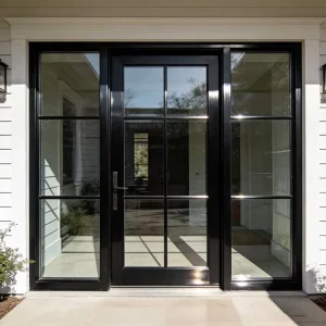 Sunnysky Minimalist Modern Design Slim Narrow Frame Interior Bedroom Apartment Single Swing Balcony Door