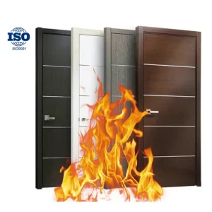 Supplier Commercial Hotel Office Solid Wood Fireproof Internal Doors for Residential Interiors