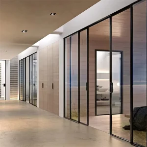 Supplier Interior Frameless Tempered Glass Soundproof Double-Track Kitchen Sliding Door