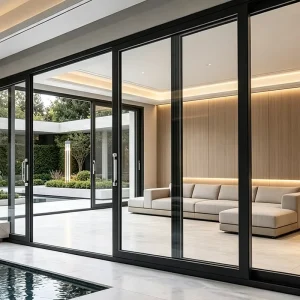 Supplier Slim-Frame Aluminum Double-Glazed Sliding Doors for Modern Apartment