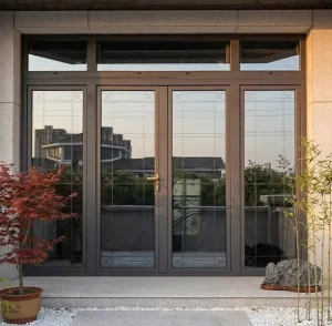 Suppliers Patio Front Entry Exterior Double-Glazed Aluminum Casement Doors with Thermal Insulation
