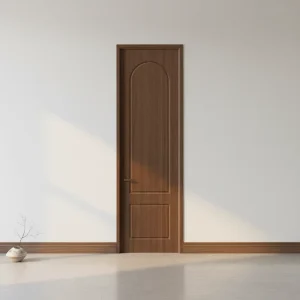 Swing Eco-Friendly Solid Wood Composite Laminate Soundproof Interior Door Customized Bedroom Door for Villa Hotel