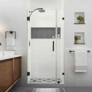 Swing Hinge Shower Door Reinforced Hardware 180° Opening