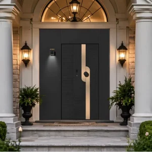 Swing Opening Custom Cast Aluminum Soundproof Anti-Theft Security Door for House Villa Front Entry