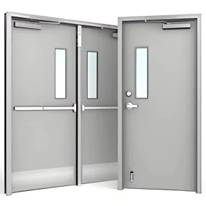 Swing-Style 90-Minute Fire-Rated Galvanized Steel Entry Door Side Opening
