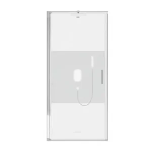Tempered Glass Hinged Shower Door with Dry-Wet Separation, Straight Design, Integrated Shower Room