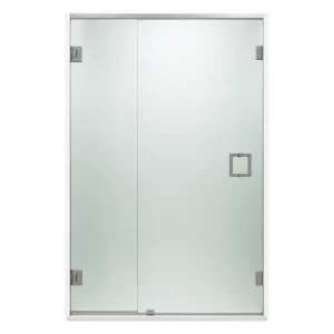 Tempered Glass Shower Door Stainless Steel Frame Clear Bathroom Enclosure Swing Glass Partition for Hotel Villa