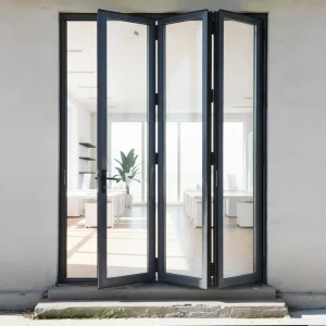 Thermal Break Aluminum Alloy Bi-Fold Door with Double Tempered Glass