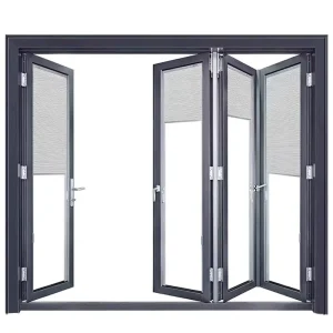 Thermal Break Aluminum Alloy Casement Window with Double Tempered Glass, Soundproofing, and Stainless Steel Screen for Apartments and Villas