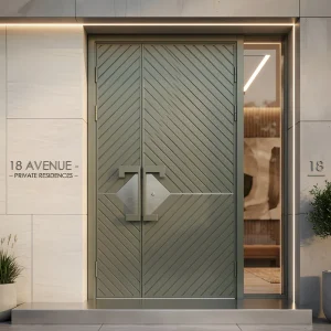 Thermal Break Aluminum Alloy Entrance Door High Security Soundproof Home Front Entry Main Door