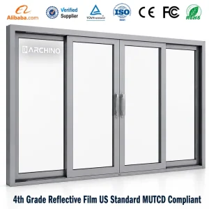 Thermal Break Aluminum Alloy Sliding Door with Sound and Heat Insulation, Waterproof, AS2047 Certified for Bedroom Use