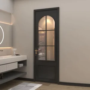 Thermal Break Aluminum Alloy Swing Door with Sound and Thermal Insulation for Interior Entry