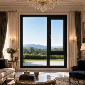 Thermal Break Aluminum Frame Window Double Glazing Tempered Glass Soundproof Building Window