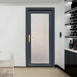 Thermal Break Aluminum Glass Double Swing Door Anti-Theft Villa Bedroom Entry Door