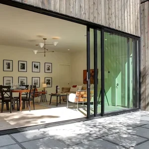 Thermal Break Aluminum Narrow Sliding Glass Doors Slim Frame Ultra Narrow Profile Sliding Door