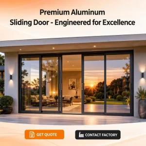 Thermal Break Aluminum Soundproof Sliding Door for Villa Use