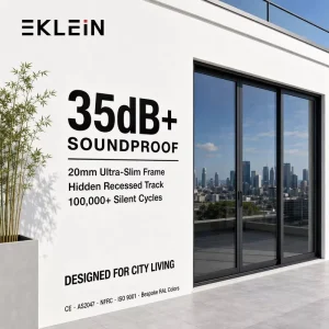 Thermal Break Manual Aluminum Sliding Door with Acoustic and Weatherproof Performance