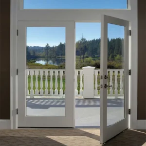 Thermal-Broken White Aluminum Narrow Frame Large Glass Interior Swing Door for Villa and Garden