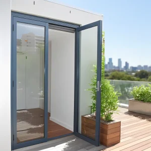 Thermally Broken 6063 T6 Aluminum French Glass Entry Door, Single or Double Hinged Swing Back Patio Door Manufacturer