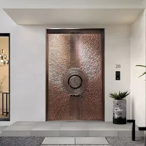 Thermally Insulated Fireproof Copper Sliding Door, Customizable Anti-theft Non-deforming Entry Door