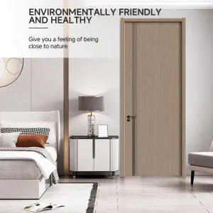 Thick Polymer Interior Door Water Resistant PET Surface Contemporary Bedroom Hotel Door