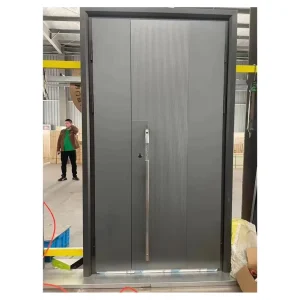 Thickened Aluminum Alloy Entry Door Wind Pressure Resistant Main Door for High Rise Apartment Villa
