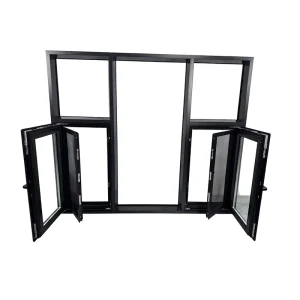Tilt Turn Louver Casement Window Broken Bridge Aluminum Construction 110 Inward Opening Tilting Mechanism Noise