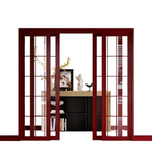 Titanium Magnesium Aluminum Alloy Manual Kitchen Sliding Door Partition Track Door Balcony Living Room Postmodern Three Link